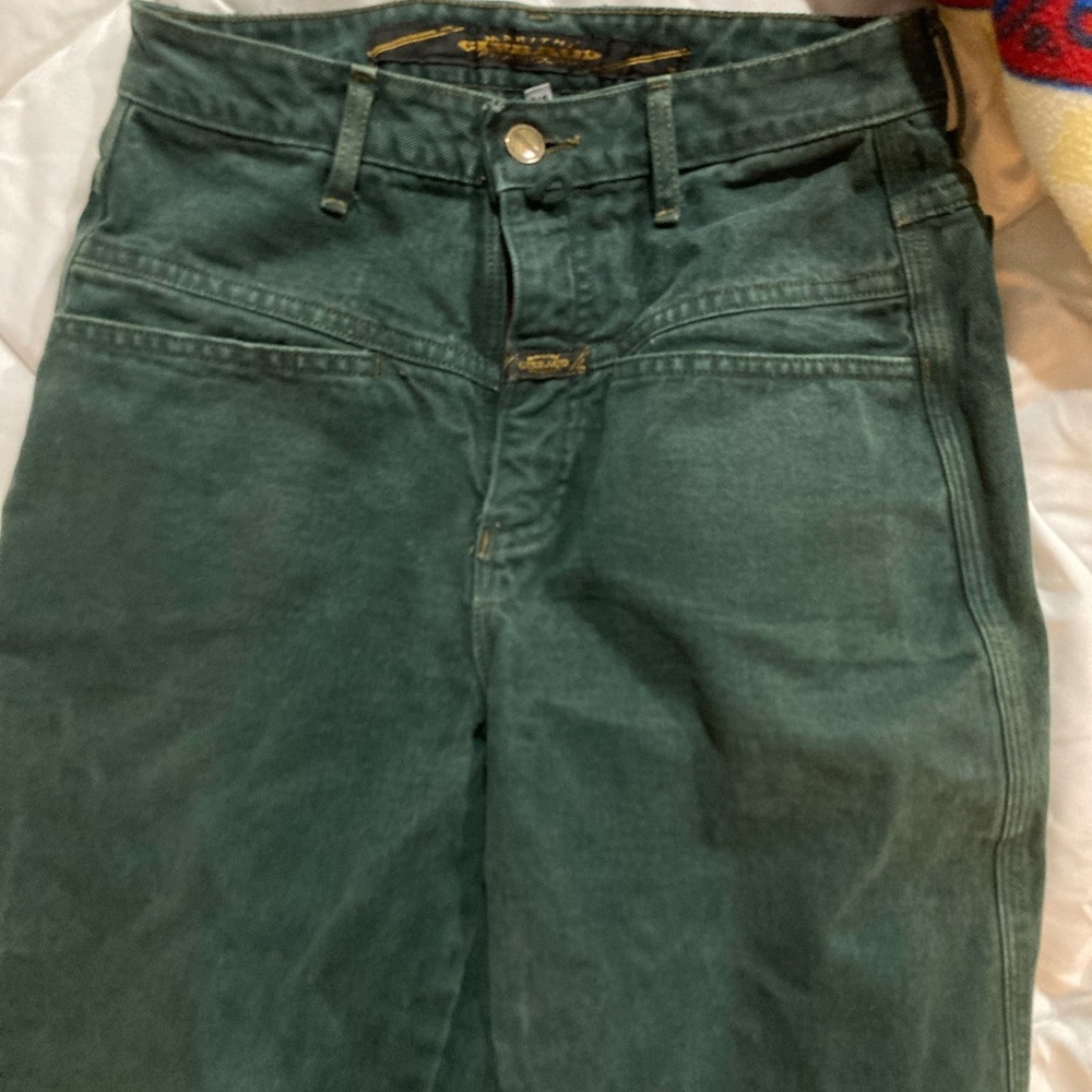 vintage Marithe Francois Girbaud Denim Jeans Size 5/6 Forest Green